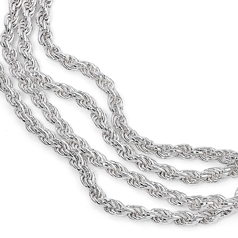 Bracciale in Argento a 4 Fili di Corda.