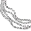 Bracciale in Argento a 4 Fili di Corda.