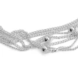 Bracciale in Argento a 7 Fili di Catena con Palline.