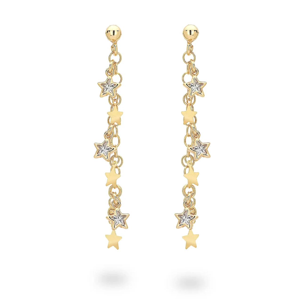 Orecchini in argento con Zirconi e elementi a Stella