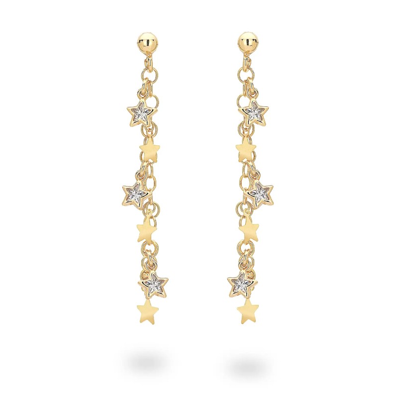 Orecchini in argento con Zirconi e elementi a Stella