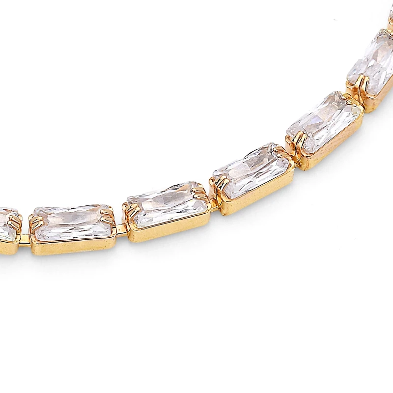 Bracciale in argento con Zirconi taglio Baguette